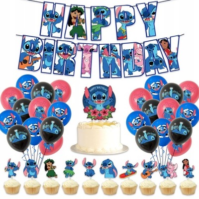 Stitch Dekoracje Urodzinowe BALONY Zestaw