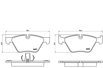 Brembo гальмівні колодки гальмівний. bmw 5 f10 10- перед фото №1