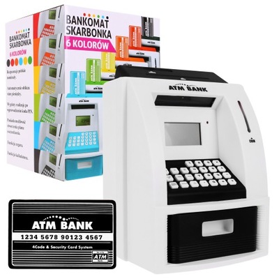 Interaktywny bankomat skarbonka dla dzieci czarny