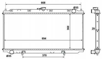 AUŠINTUVAS VARIKLIO NISSAN PRIMERA 96-01 2.0TD NRF NRF53019 