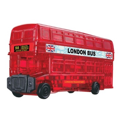 Puzzle 3D Crystal Puzzle: londyński autobus, 53 elementy