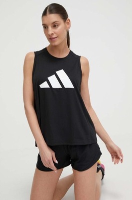 Adidas Koszulka Tank Top Damski Czarny Szybkoschnący Duże Logo IT0539 r. XS