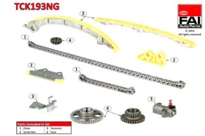 Fai набор цепи распределительного вала honda accord viii 2.4 фото №1