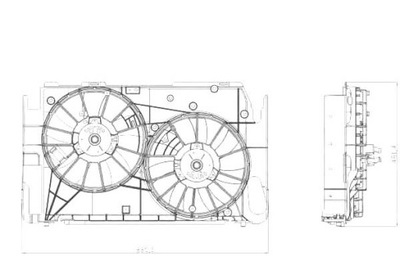 VENTILIATORIUS AUŠINTUVO (Z OBUDOWA) TOYOTA PREVIA RAV 