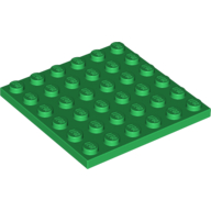 LEGO płytka 6x6 zielony 3958