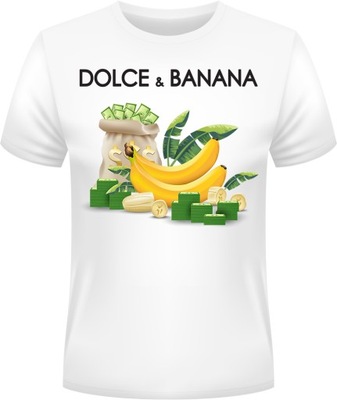 Koszulka Męska Dolce & Banana Biała 3XL