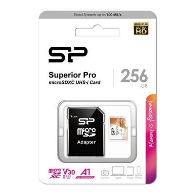 Karta pamięci Silicon Power microSDXC Superior Pro 256GB V30 UHS-1 U3 A1