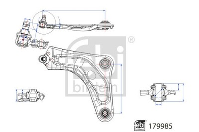 VARILLA PARTE DELANTERA FEBI BILSTEIN 179985  