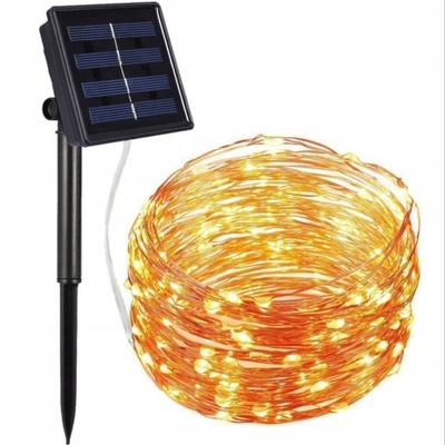 Lampa solarna 100led sznur świetlny