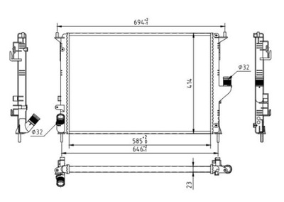 CHLODNICA, SISTEMA DE REFRIGERACIÓN DEL MOTOR HART 618 148  