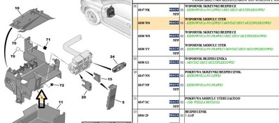 Кронштейн модуля bsi peugeot 206 оригинальный номер 6556w6 фото №1