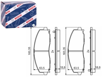 КОЛОДКИ ТОРМОЗНЫЕ ПЕРЕД CHRYSLER PACIFICA DODGE GRAND FIAT FREEMONT