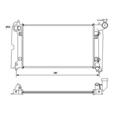 РАДИАТОР ВОДЫ TOYOTA AVENSIS 03-