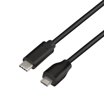 LogiLink CU0196 kabel USB USB 2.0 0,5 m USB C Micro-USB B Czarny