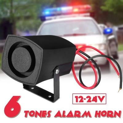 12 V/24 V POLICJANCI SAMOCHODOWI POZARY ROG ALARMOWY 6 TONOW SIREN HORN ~24099  