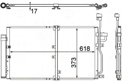 Конденсатор кондиционера opel antara 2,0d 06- с osu фото №1