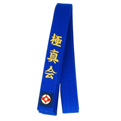 Pas Kyokushin Karate Niebieski 220 cm haft kimono