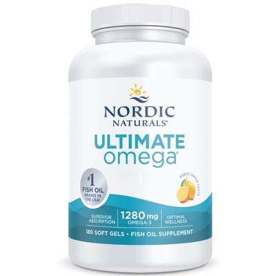Kwasy Tłuszczowe Ultimate Omega 1280 mg Pamięć Zdrowe Serce Mózg 180 kaps