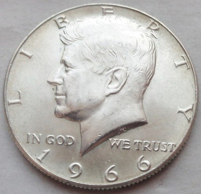 USA - 1/2 dolara - 1966 - Kennedy - half - srebro