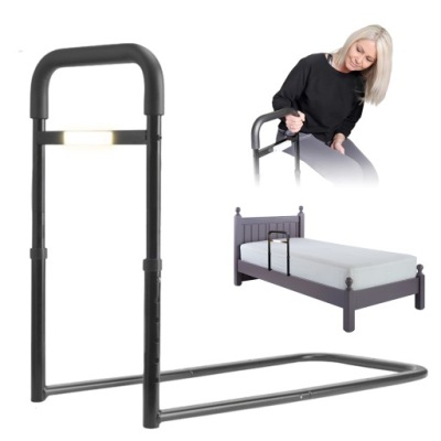 UCHWYTY DLA SENIORÓW PORĘCZ PRZYŁÓŻKOWA DLA OSÓB STARSZYCH Z ŚWIATŁA LED