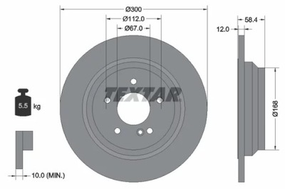 92176503 DISCO HAM. MERCEDES S W221 05- SL 06-  