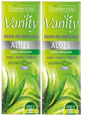 2 x BIELENDA VANITY KREM DO DEPILACJI ALOES 100 ML Łagodzi podrażnienia