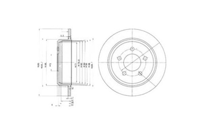 DELPHI DISCOS DE FRENADO 2 PIEZAS JEEP GRAND CHEROKEE I  