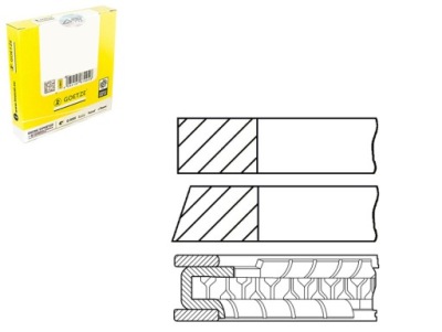 94 std 1.5-3-1.2 набір кілець поршня land rover range rover ii фото №1