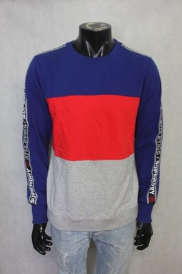 SUPERDRY JAPAN BLUZA MESKA CREWNECK LAMPASY L