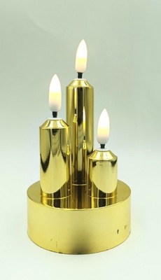 Potrójna dekoracyjna świeca led 3xAAA