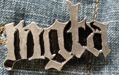 MGŁA black metal pin metalowy przypinka