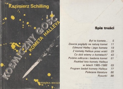 KOSMICZNY GOŚĆ kometa Halleya Kazimierz Schilling