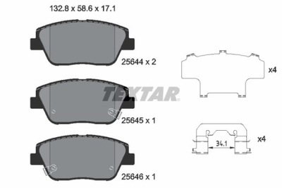 ZAPATAS DE FRENADO KIA PARTE DELANTERA OPTIMA 12- 2564401  