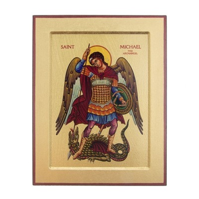 Obraz Ikona Święty Michał Archanioł 18 x 23 cm