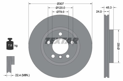 DISCO DE FRENADO MINI P. COOPER S 1.6 10- 16  