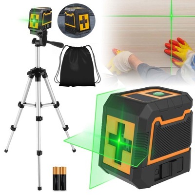 POZIOMICA LASEROWA PŁASZCZYZNOWA LASER KRZYŻOWY SAMOPOZIOMOWANIE Z 2X AKU