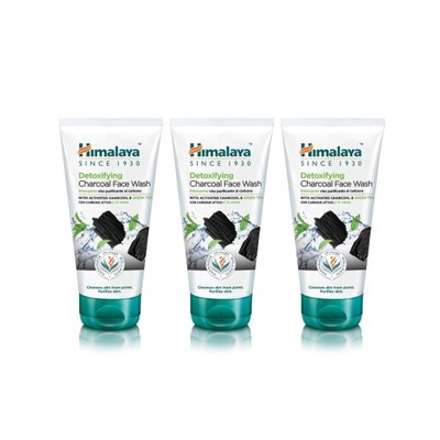 Himalaya Detoksykujący Żel do Mycia Twarzy Węgiel Zielona Herbata 150ml 3op