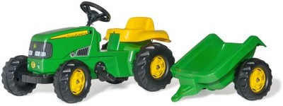 TRAKTOR ROLLY-KID JOHN DEERE Z PRZYCZEPĄ