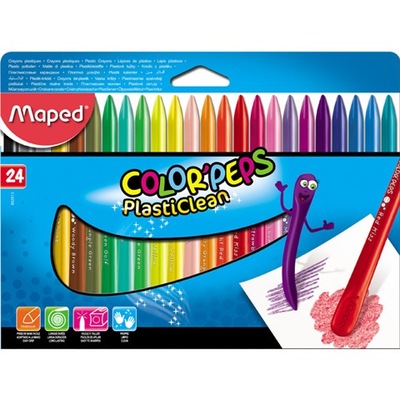 KREDKI PLASTIKOWE COLORPEPS 24 SZT Maped