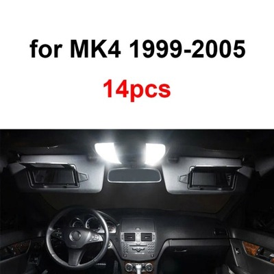 BLANCO STYL PARA MK4 14SZT ILUMINACIÓN DIOPARA LUMINOSO LED PARA VW JETT  