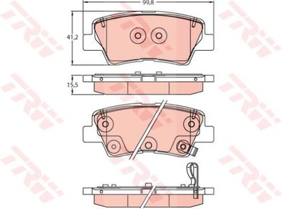 ZAPATAS DE FRENADO PARTE DELANTERA KIA STONIC 1,0-1,4/1,6 CRDI 17-/I20 20-  