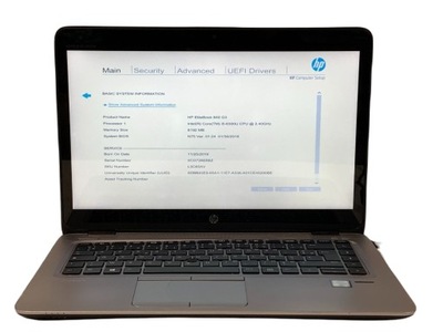 HP EliteBook 840 G3 14" i5 6300u DP BIOS OK EA96