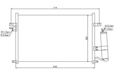 Nissens 94725 конденсатор, кондиционер фото №1