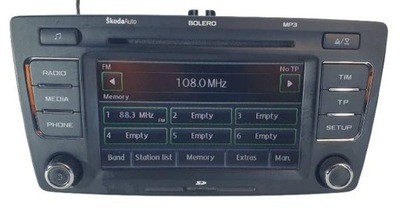 Skoda octavia 2 ii lift 1z yeti радіопрогравач mp3 sd cd kod фото №1