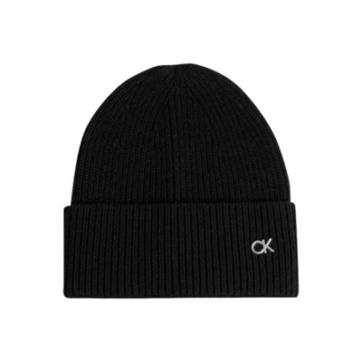 CALVIN KLEIN CZAPKA ZIMOWA RE-LOCK BEANIE CZARNA