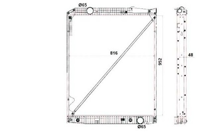 РАДІАТОР ДВИГУНА MERCEDES ACTROS ACTROS MP2 / MP3