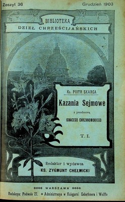 Kazania sejmowe Tom I 1903 r