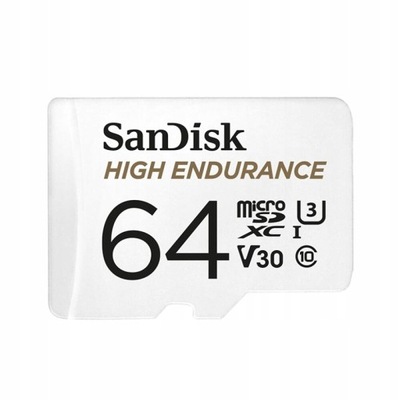 Karta pamięci microSD do wideorejestratora SanDisk High Endurance 64 GB