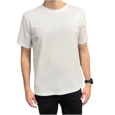T-shirt męski gładki koszulka biały L
