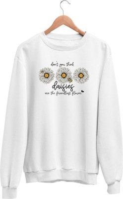 Bluza Rumianek Kwiaty Biała 1 XL